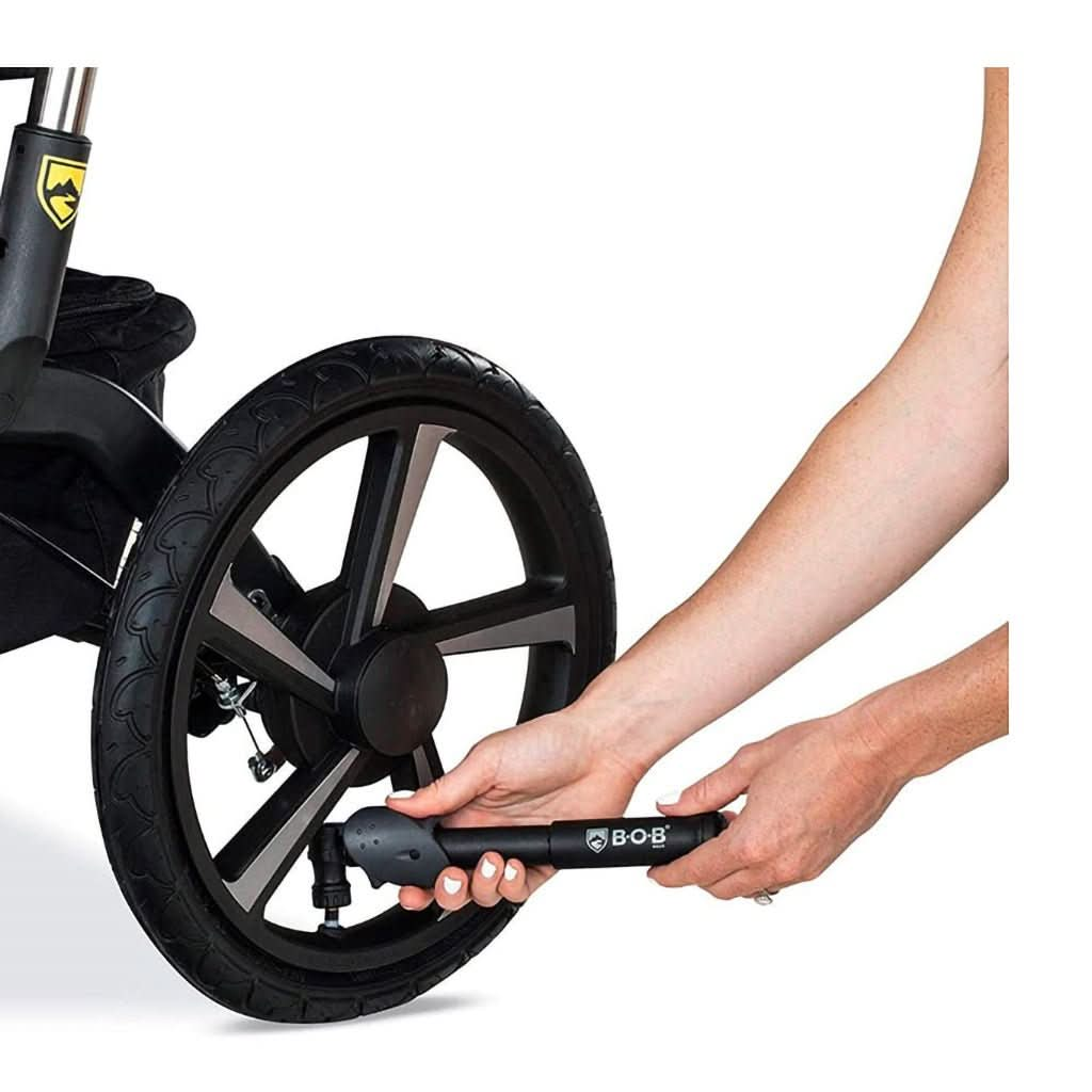 BOB Gear Deluxe Handlebar Console with Tire Pump for Single Jogging Strollers, Black - Available October, ANB BABY