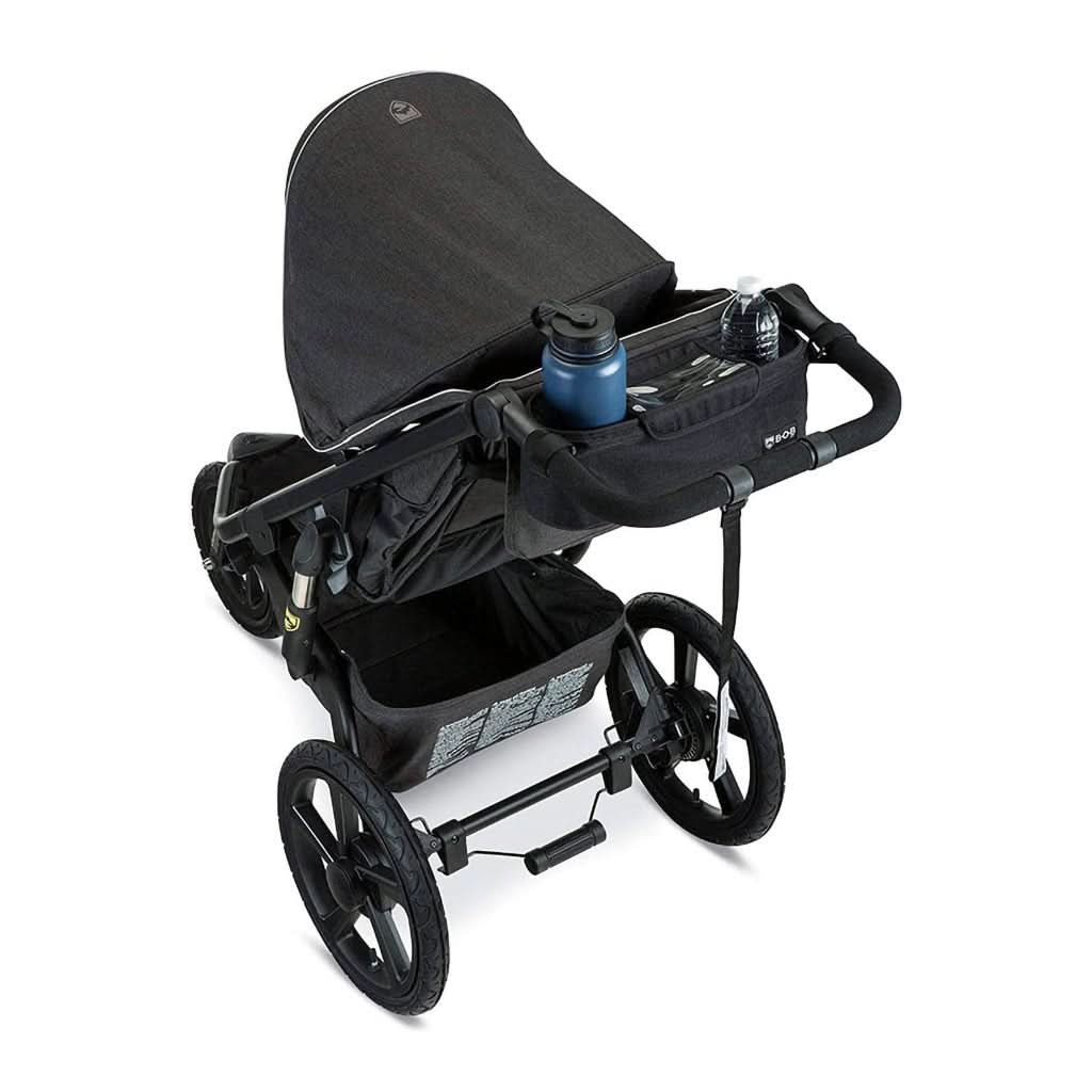 BOB Gear Deluxe Handlebar Console with Tire Pump for Single Jogging Strollers, Black - Available October, ANB BABY