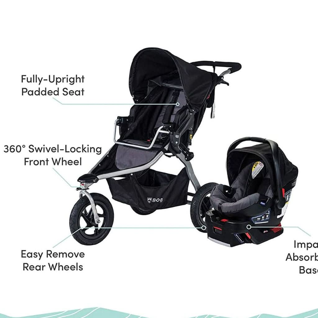 BOB Gear Rambler Jogging Stroller + Travel System with B - Safe 35 Infant Car Seat, ANB BABY