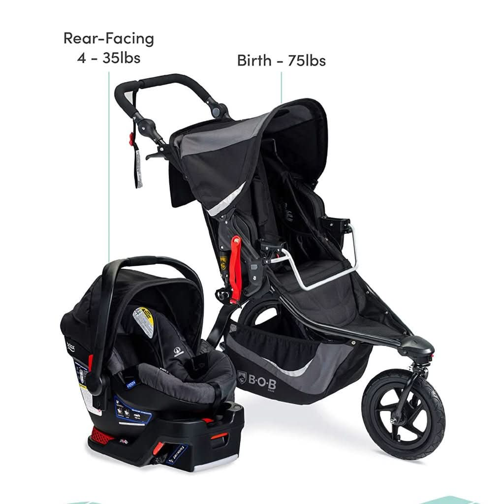 BOB Gear Revolution Flex 3.0 Jogging Stroller + Travel System with B - Safe 35 Infant Car Seat, ANB BABY