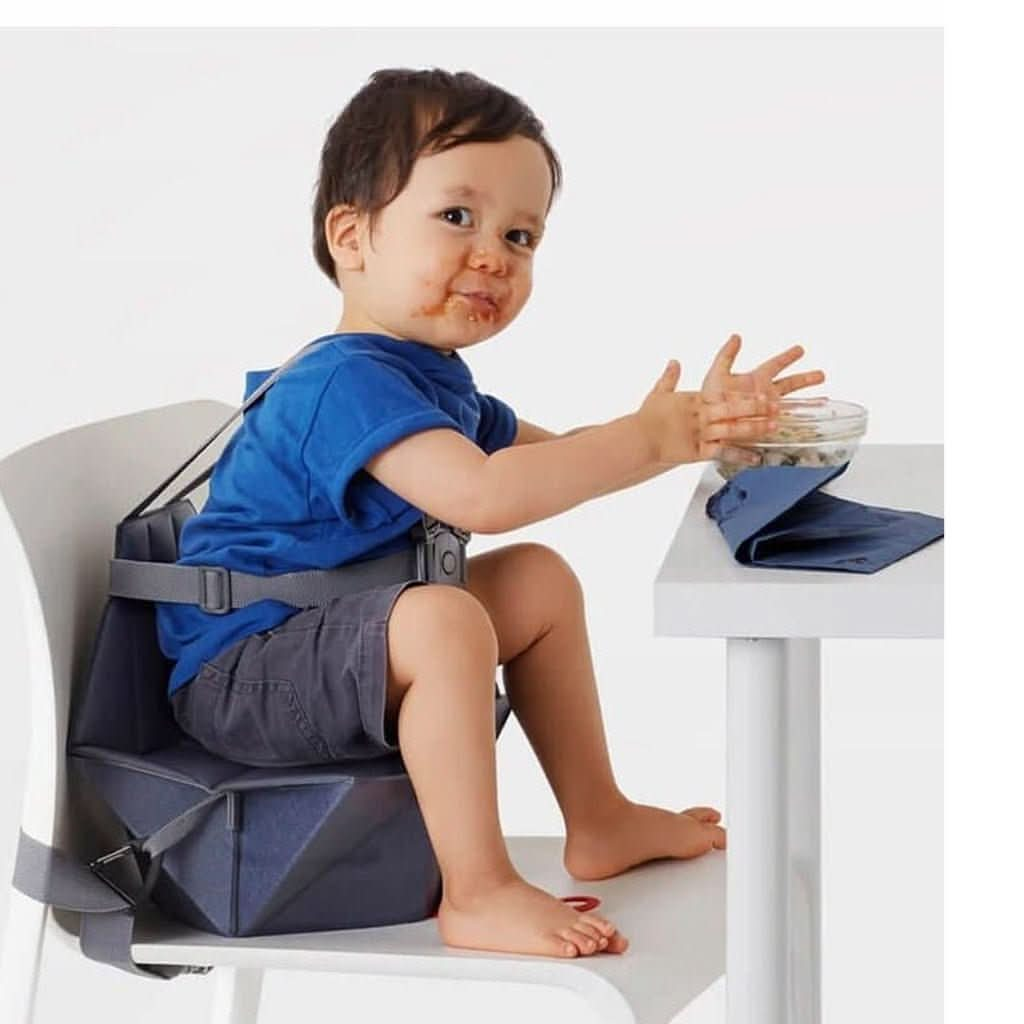 Bombol Pop - Up Booster Seat with Carry Bag, Denim Blue, ANB BABY