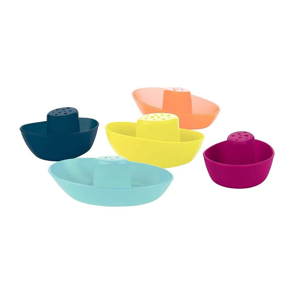 Boon 5 Pieces Fleet Stacking Boats, Multicolor, ANB BABY