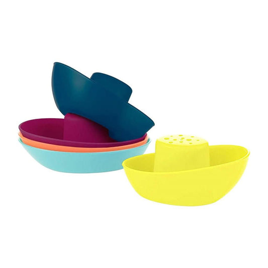 Boon 5 Pieces Fleet Stacking Boats, Multicolor, ANB BABY