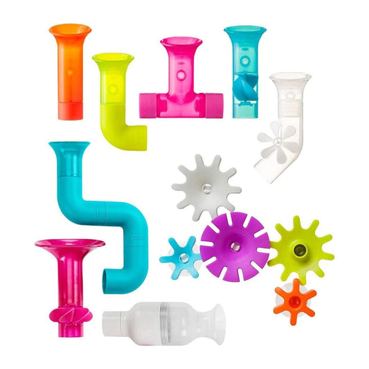 Boon Building Bath Toy Bundle with Pipes, Cogs and Tubes, Pack of 13, ANB BABY