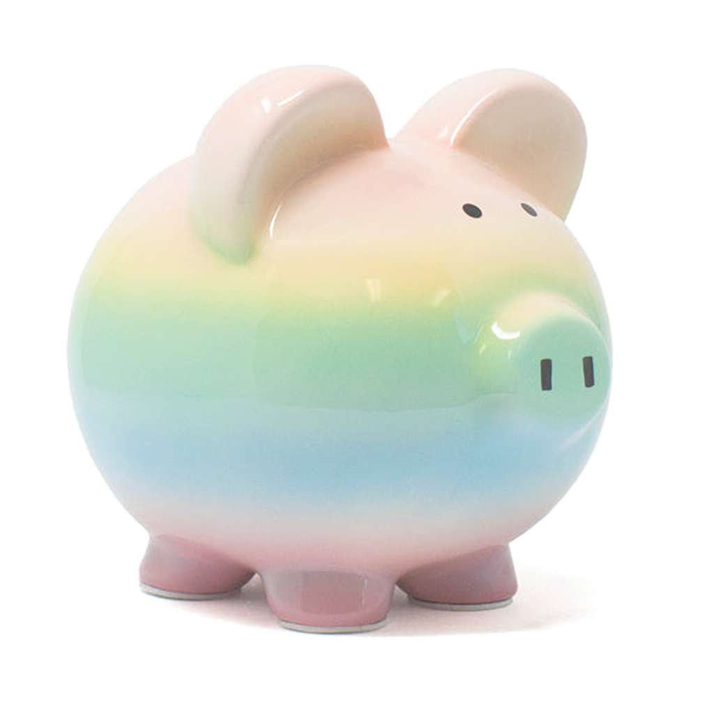 Child to Cherish Rainbow Ombre Piggy Bank, ANB BABY