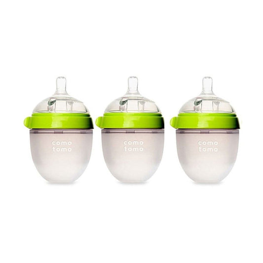 Comotomo Baby Bottle 5 - Ounce / 150 ml Kit, Green, Pack of 3, ANB BABY