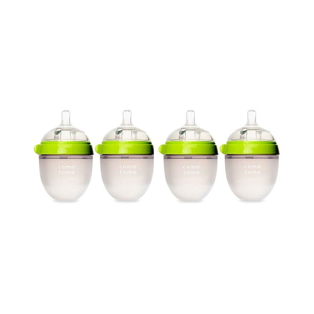 Comotomo Baby Bottle 5 - Ounce /150 ml Kit, Green, Pack of 4, ANB BABY