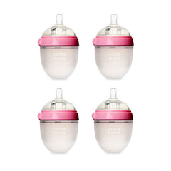 Comotomo Baby Bottle 5 - Ounce/150 ml Kit, Pink, Pack of 4, ANB BABY