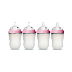 Comotomo Baby Bottle 8 Ounce/250 ml Kit, Pink, Pack of 4, ANB BABY