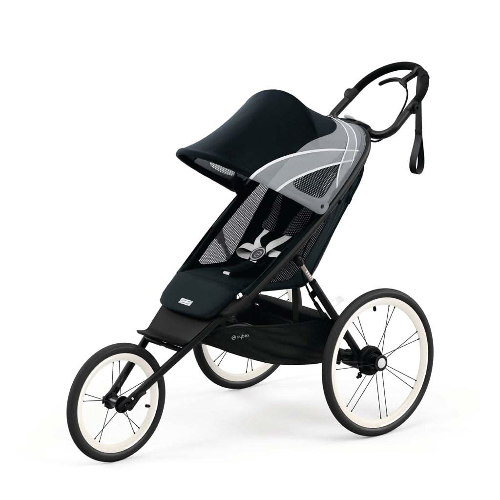 Cybex AVI Jogging Stroller Bundle, Black Frame + Seat Pack, ANB BABY