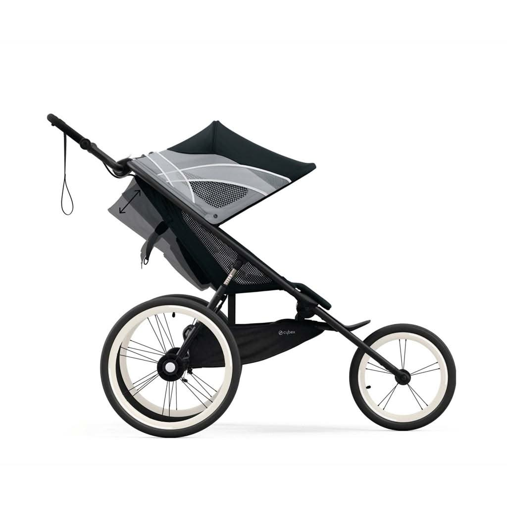 Cybex AVI Jogging Stroller Bundle, Black Frame + Seat Pack, ANB BABY