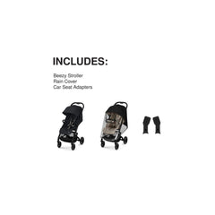 Cybex Beezy 2 Lightweight Stroller, Black Frame with Magic Black Seat, 4063846450695 | ANB BABY