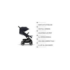 Cybex Beezy 2 Lightweight Stroller, Black Frame with Magic Black Seat, 4063846450695 | ANB BABY