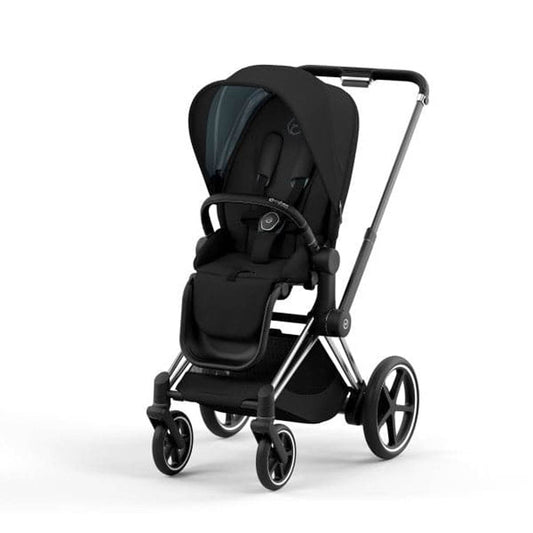 Cybex e-Priam 4 OneBox, Frame and Deep Black Seat - ANB Baby