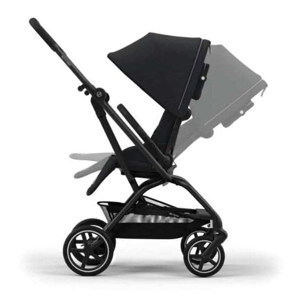 Cybex Eezy S Twist+2 V2 Lightweight Stroller, Black Frame with Magic Black Seat, ANB BABY