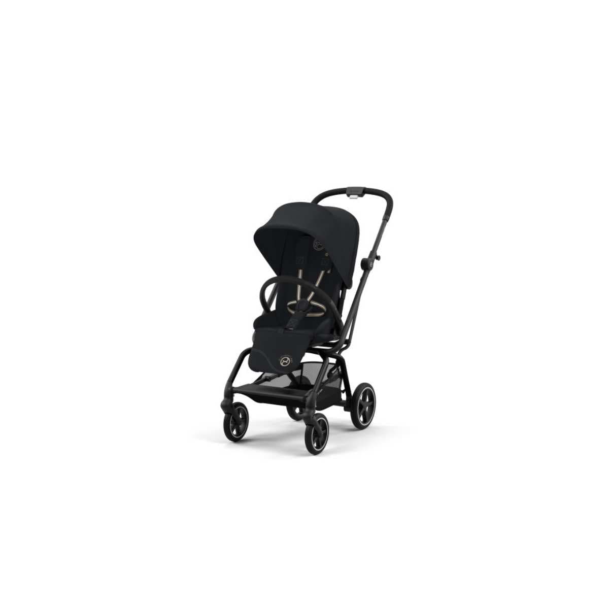 Cybex Eezy S Twist+2 V2 Lightweight Stroller, Black Frame with Magic Black Seat, 4063846450275 | ANB BABY