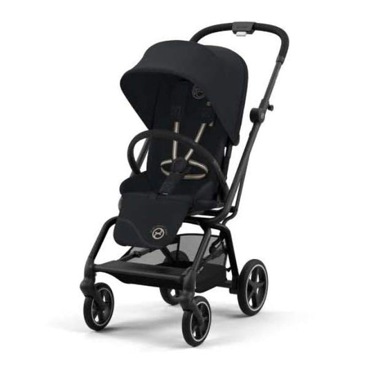 Cybex Eezy S Twist+2 V2 Lightweight Stroller, Black Frame with Magic Black Seat, ANB BABY