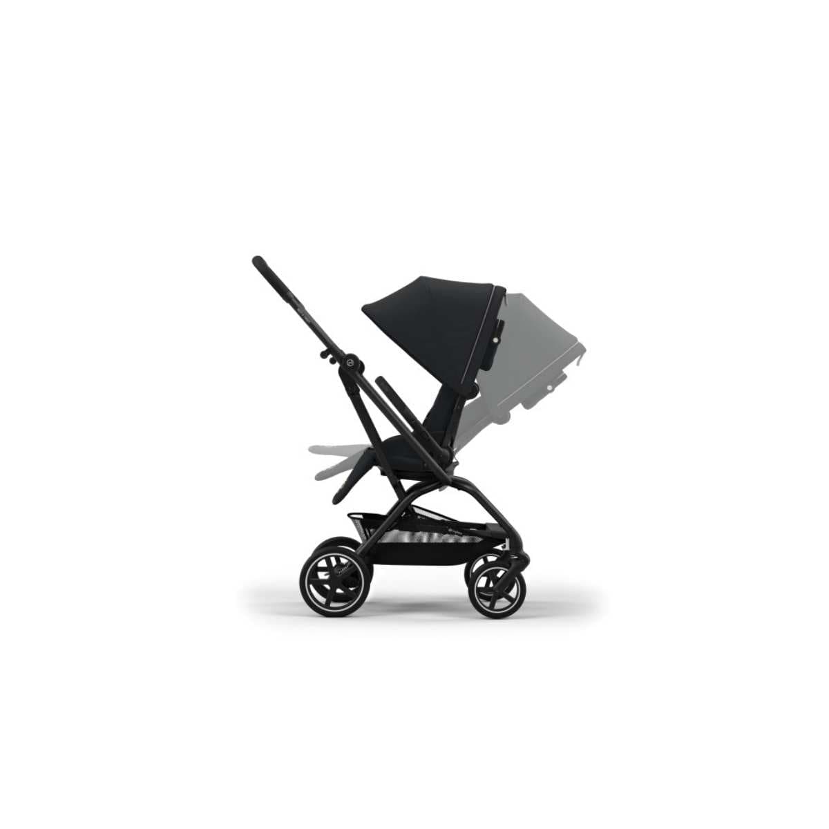 Cybex Eezy S Twist+2 V2 Lightweight Stroller, Black Frame with Magic Black Seat, 4063846450275 | ANB BABY