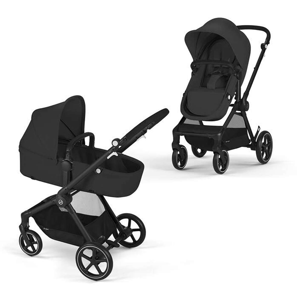 Cybex EOS Stroller, Black Frame with Moon Black Seat, ANB BABY