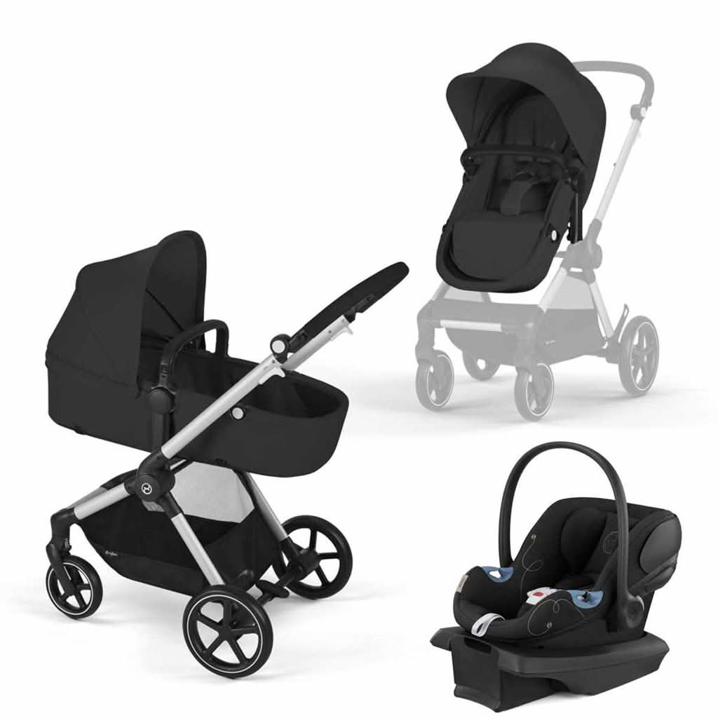 Cybex EOS Travel System with Aton G, Black Frame, ANB BABY