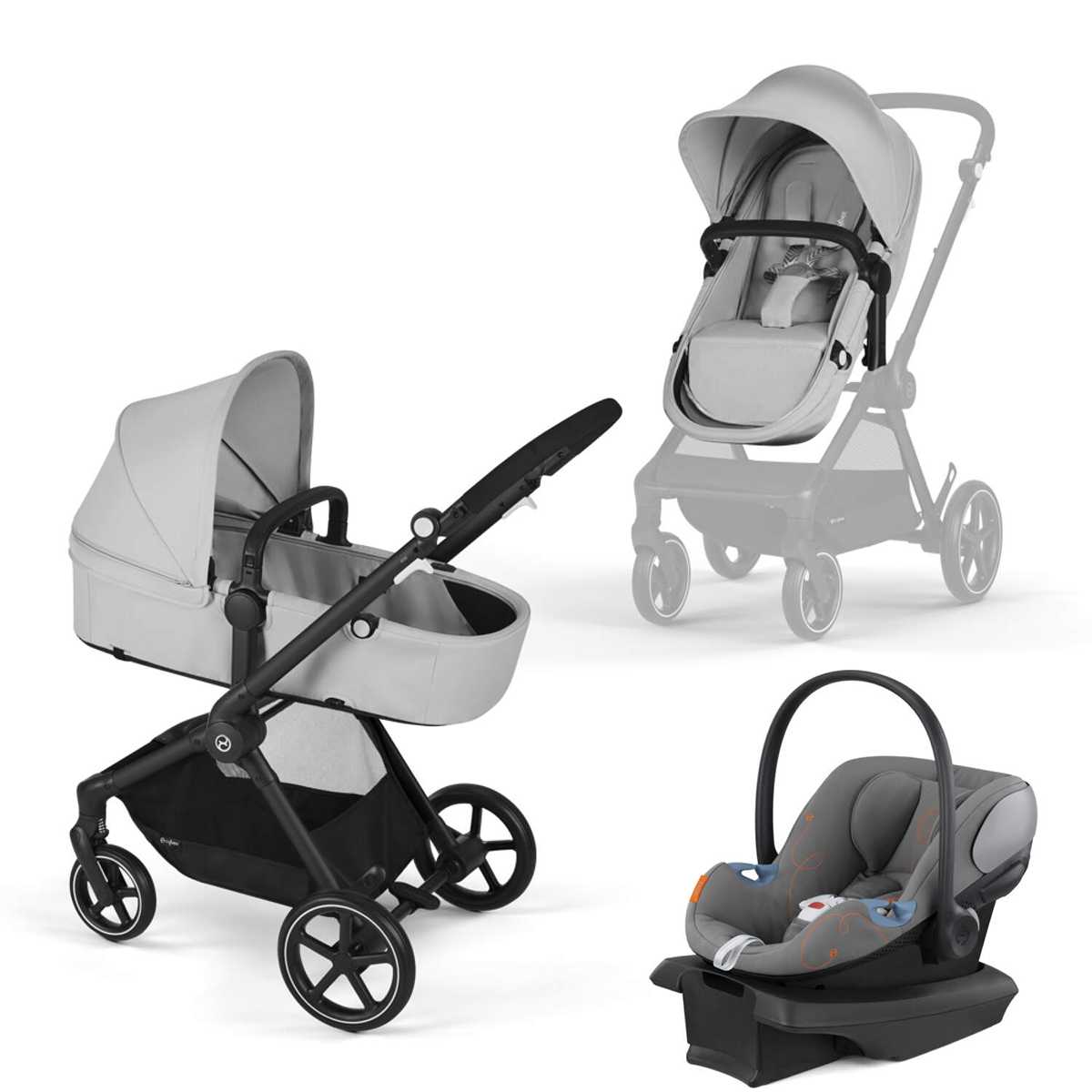 Cybex EOS Travel System with Aton G, Black Frame, ANB BABY