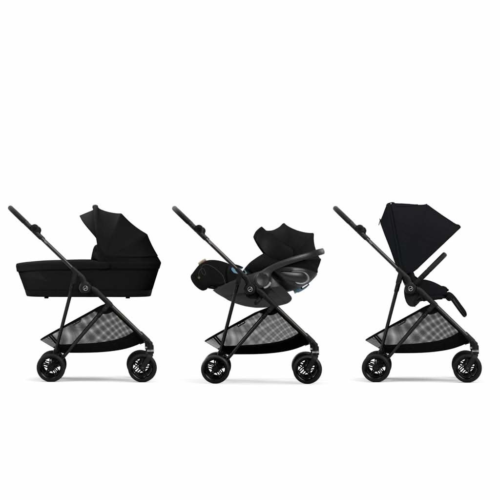 Cybex Melio Carbon 3 Stroller, Moon Black, ANB BABY