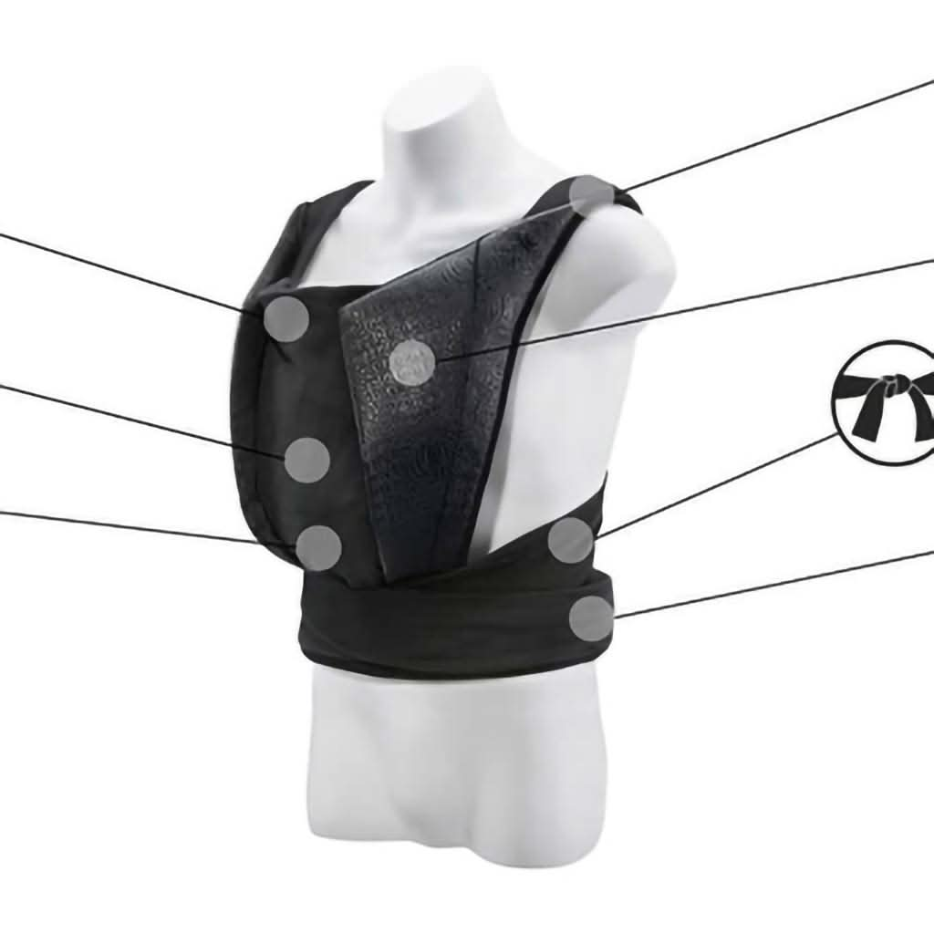 CYBEX YEMA TIE Leather - Look Baby Carrier - Stardust Black, ANB BABY