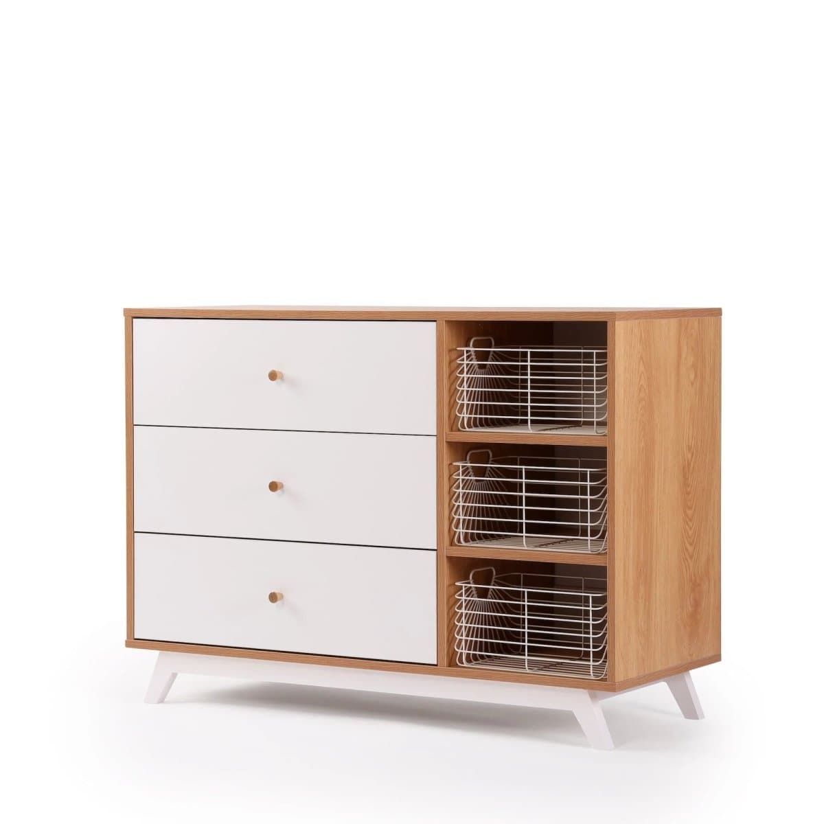 DaDaDa Central Park 2.0 3 - Drawer, Two Shelves Dresser, 7290019952190 - ANB Baby