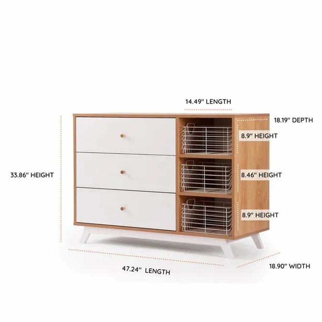 DaDaDa Central Park 3 - Drawer, Two - Shelves Dresser, ANB BABY