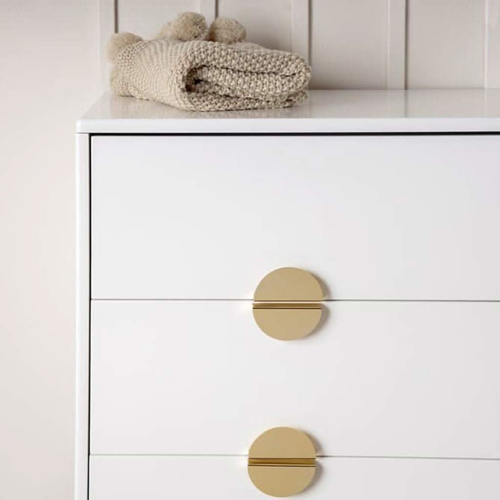 DaDaDa Chicago 3 - Drawer Dresser, White / Gold, ANB BABY