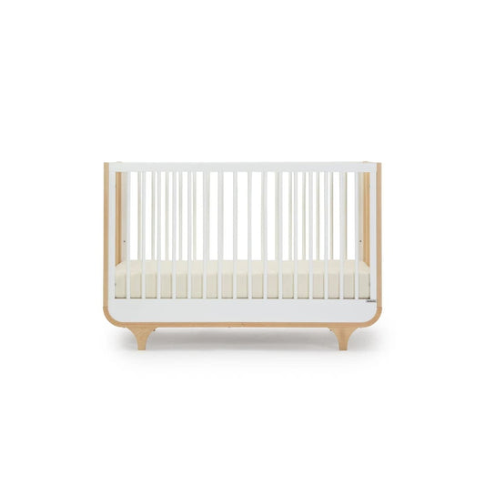 DaDaDa Jolly 3-in-1 Convertible Crib, White / Natural, 1023880008835 -- ANB Baby