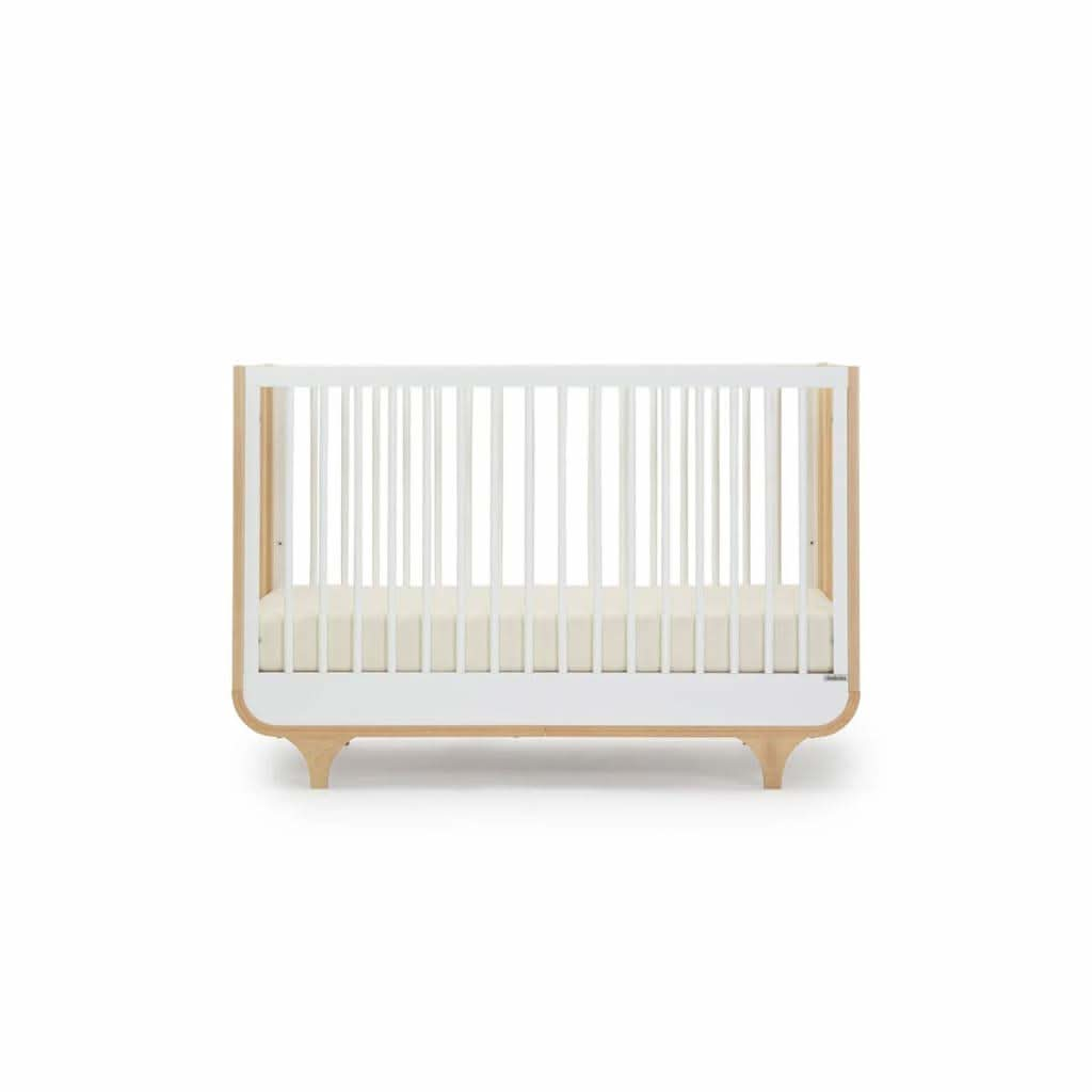 DaDaDa Jolly 3 - in - 1 Convertible Crib, White / Natural, ANB BABY