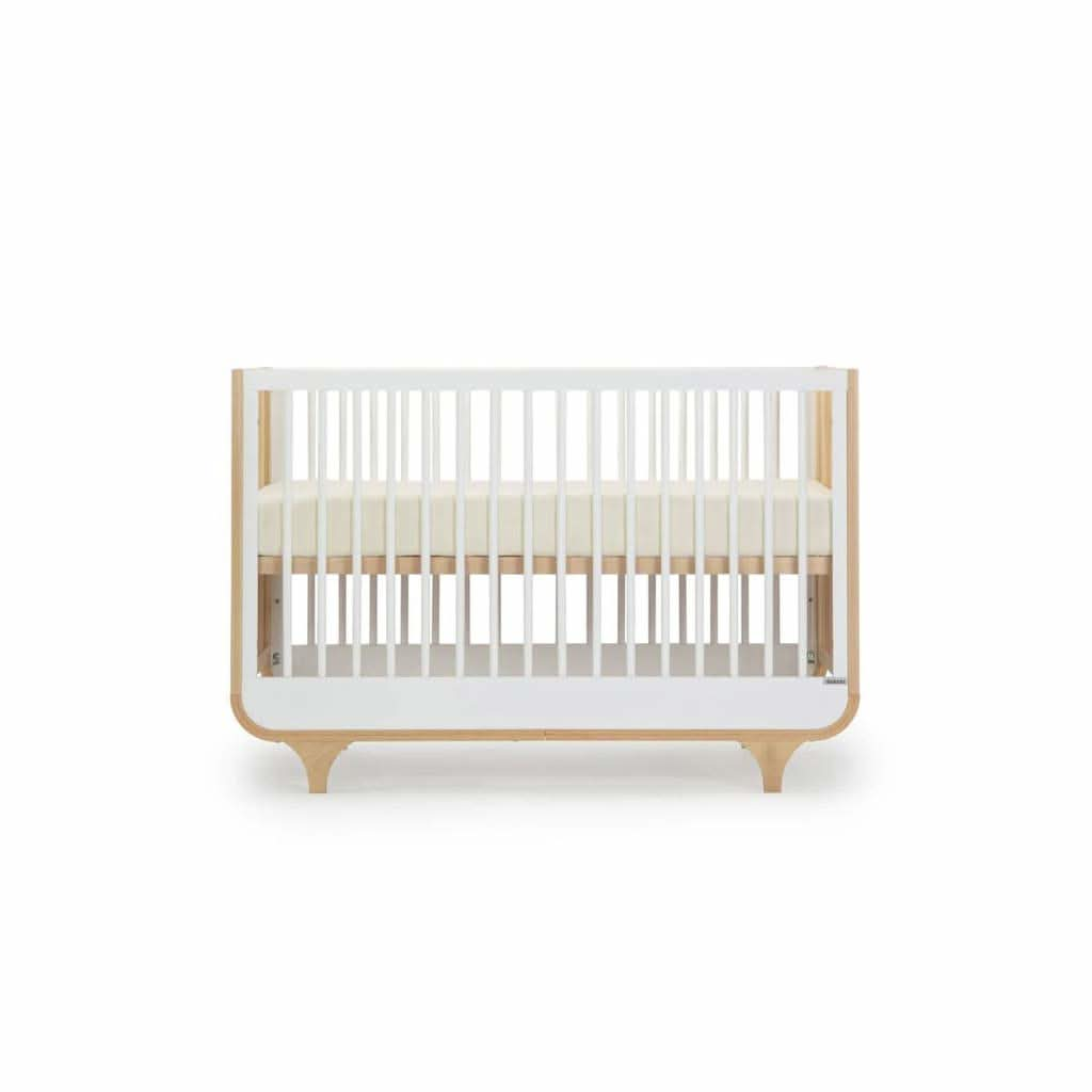 DaDaDa Jolly 3 - in - 1 Convertible Crib, White / Natural, ANB BABY