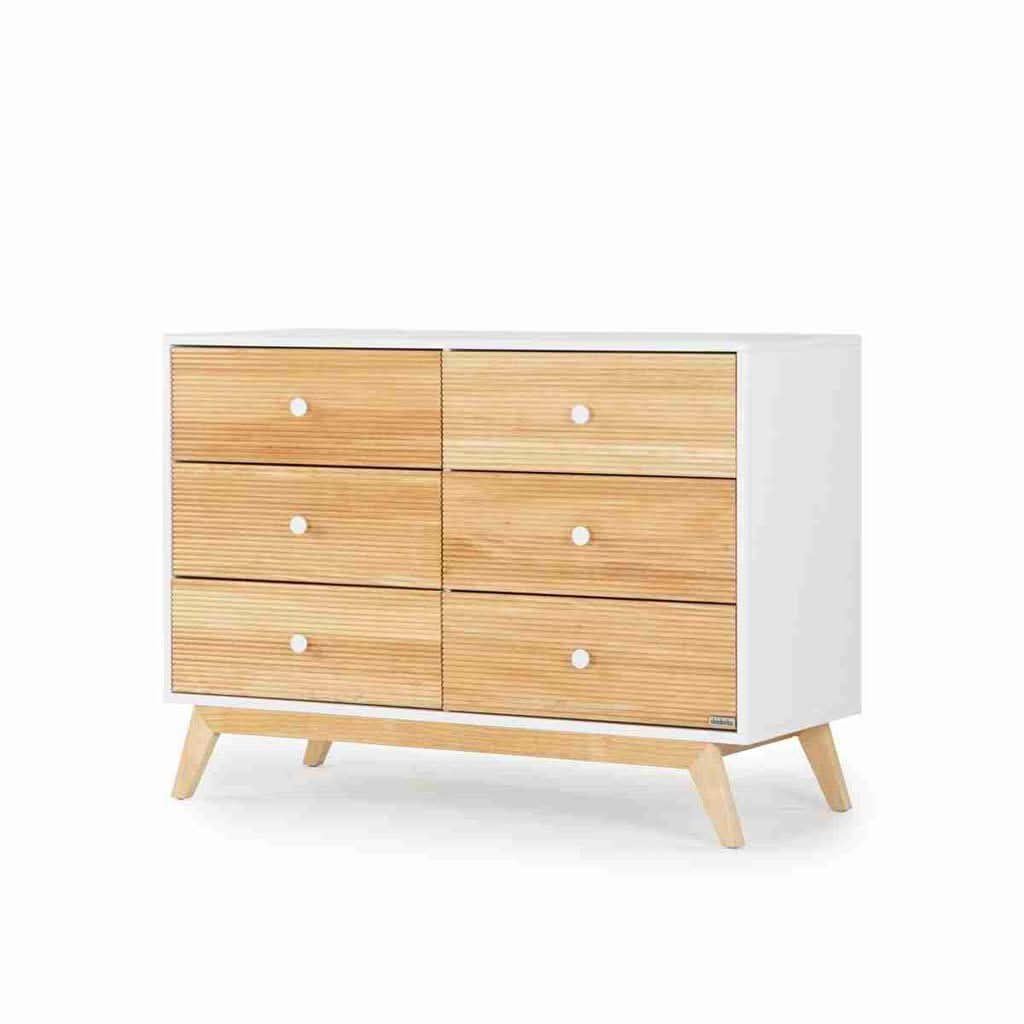 DaDaDa Merry 6 - Drawer Dresser, White / Natural, ANB BABY