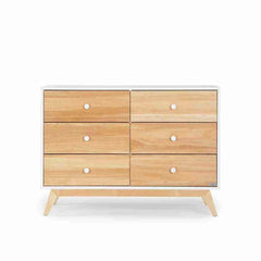 DaDaDa Merry 6 - Drawer Dresser, White / Natural, ANB BABY