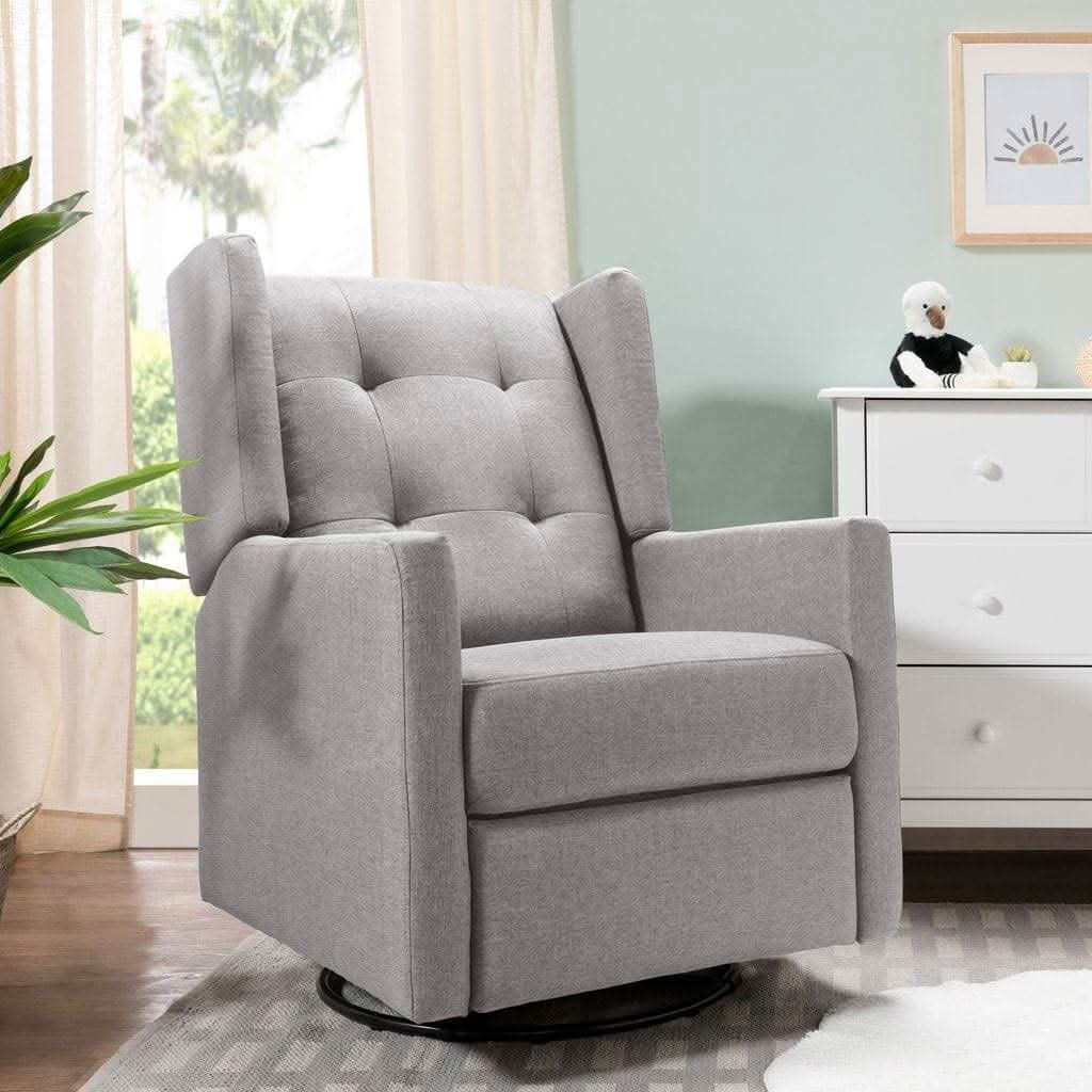 DaVinci Maddox Recliner and Swivel Glider in Misty Grey, ANB BABY