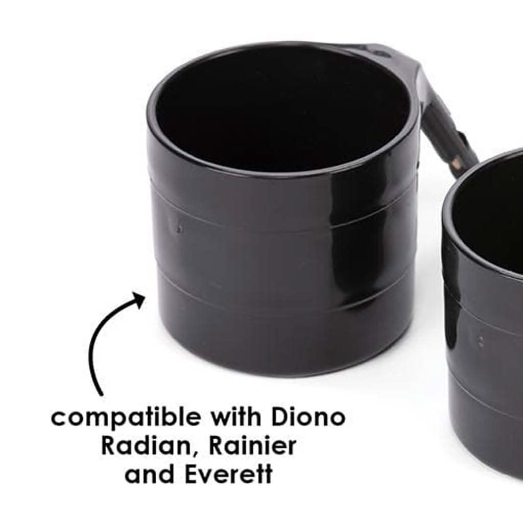 Diono Cup Holder for Radian, Everett and Rainier Car Seats, Black Pack of 2, ANB BABY