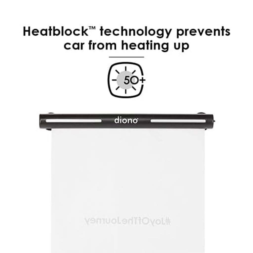 Diono Heatblock Sunshade Roller Window Shade, Black, ANB BABY