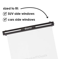 Diono Heatblock Sunshade Roller Window Shade, Black, ANB BABY