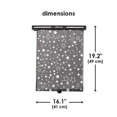 Diono Sun Shade Starry Night Roller Window Shade, Black, ANB BABY