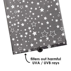 Diono Sun Shade Starry Night Roller Window Shade, Black, ANB BABY