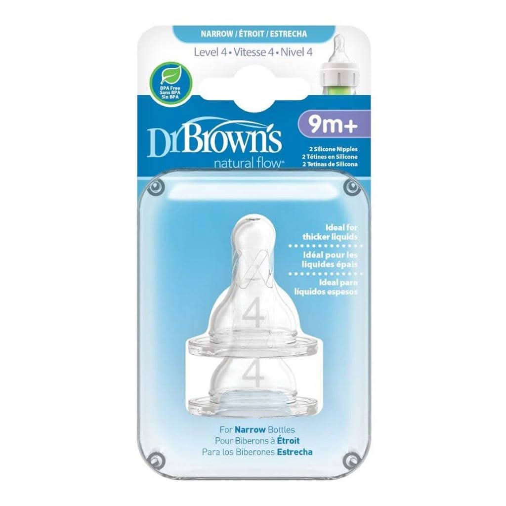 Dr. Brown's Different Level Silicone Narrow Nipple, 2 - Pack, ANB BABY