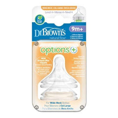 Dr. Brown's Different Levels Natural Silicone Nipple, Wide - Neck 2 - Pack, ANB BABY