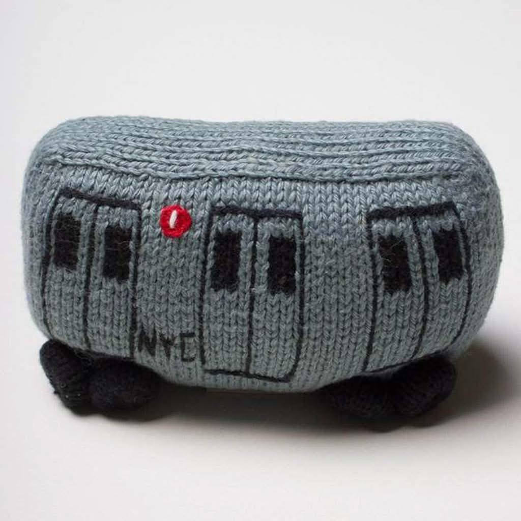 Estella Organic Subway Train Car Newborn Rattles Baby Toys, ANB BABY