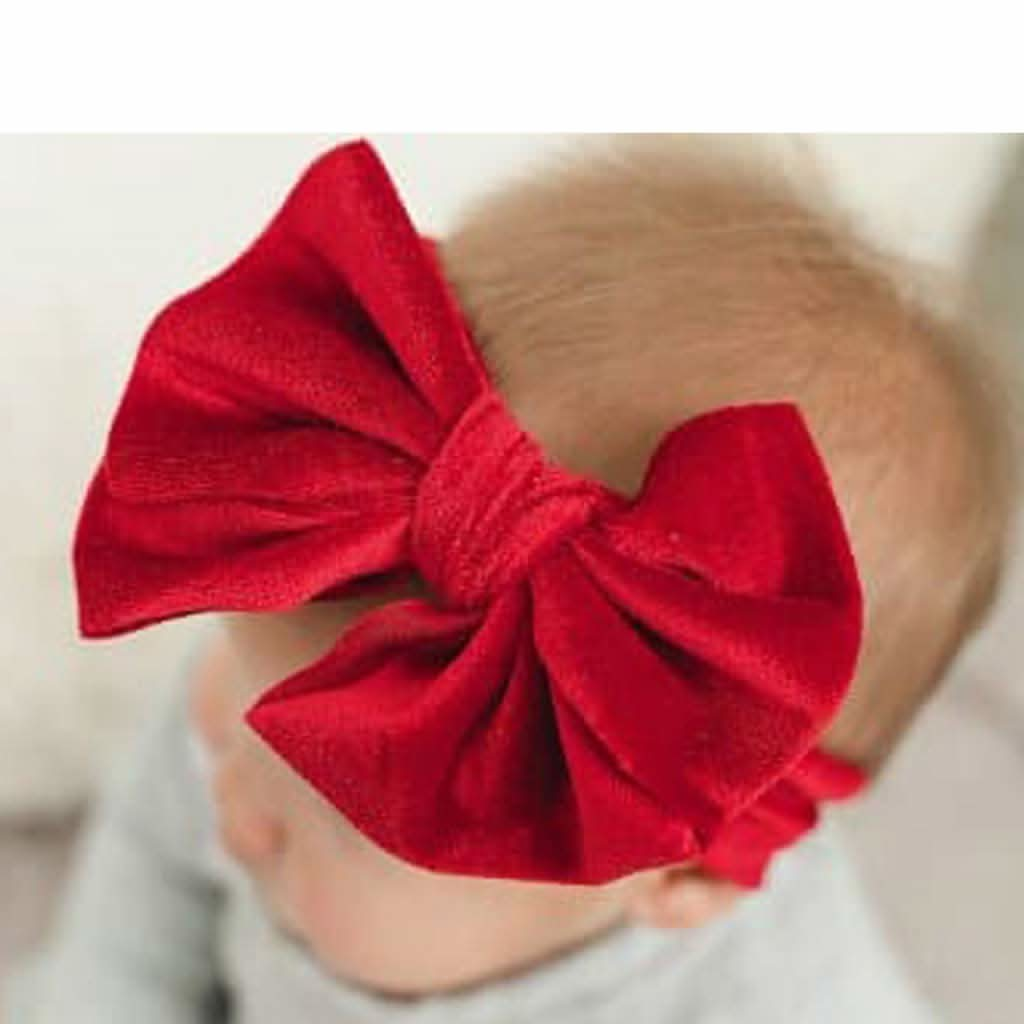 Golden Dot Lane Big Velvet Loopy Bow Headband, ANB BABY