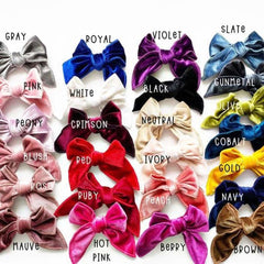 Golden Dot Lane Edged Velvet Bow Headband, ANB BABY