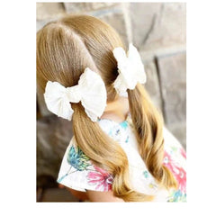 Golden Dot Lane Ruffle Frilly Petite Bow Headband, ANB BABY