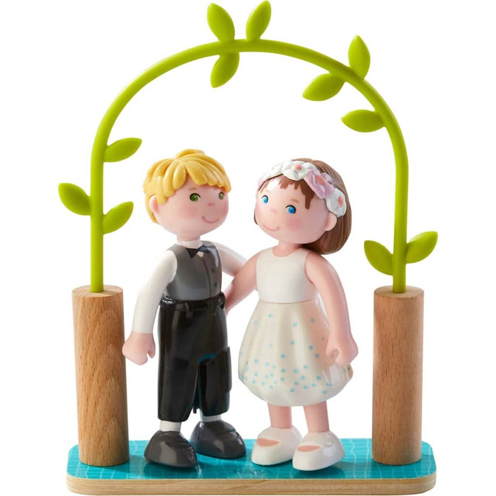 HABA Little Friends 4" Bride and Groom Bendy Doll Figures, ANB BABY