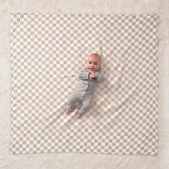 Itzy Ritzy Breastfeeding Boss Muslin Swaddle and Nursing Blanket, Checkerboard, ANB BABY