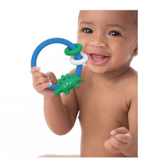 Itzy Ritzy Silicone Teether with Rattle, Dinosaur, ANB BABY